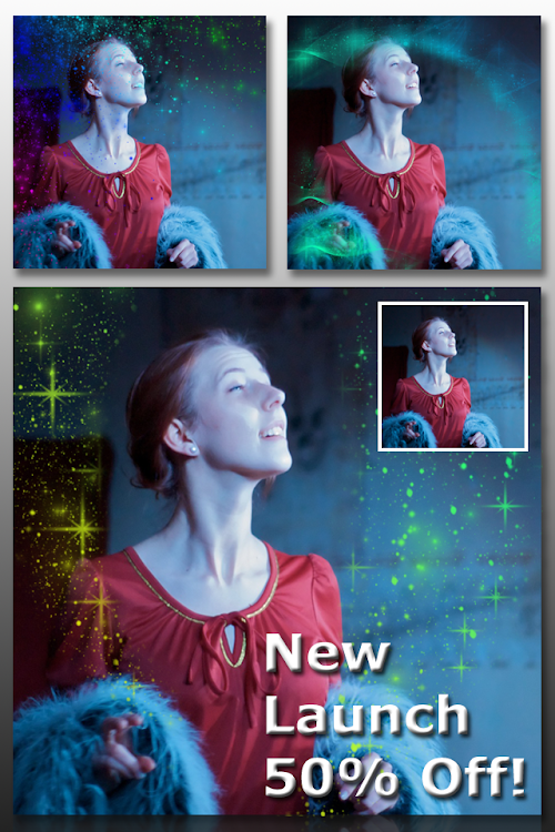 Android application PhotoJus Glitters Pro screenshort