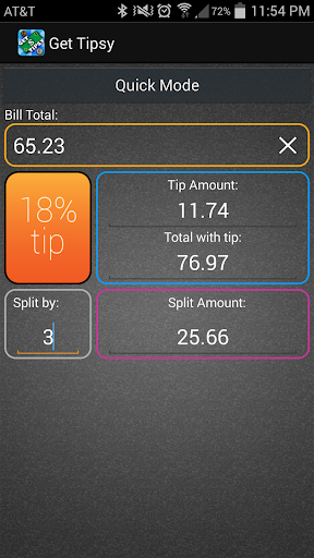 Get Tipsy Tip Calculator