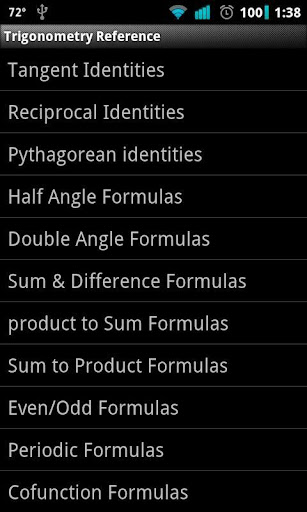 Trigonometry Reference Donate