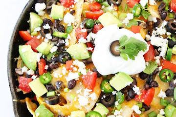 Three Cheese Skillet Nachos