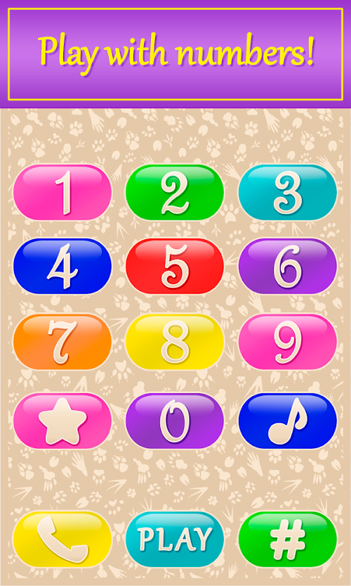 Android application Kids baby phone with animals screenshort