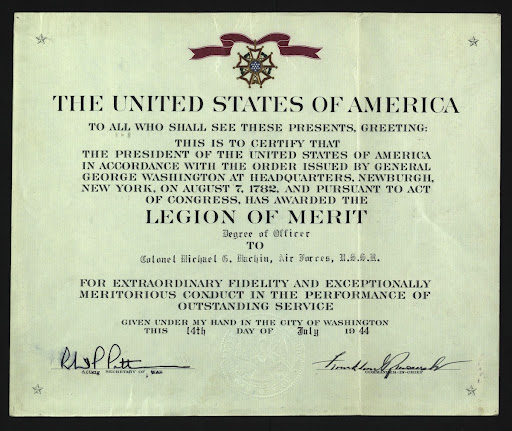 Legion Of Merit Certificate : National Order of Merit – ZMIF