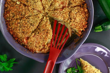 Zucchini, Tomato, Potato Pie