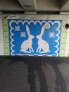 Two Bunnies Mural