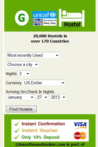 Hostel and Guesthouse Booking