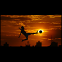 Football soccer illustrated logo