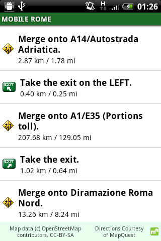 Mobile Rome Screen 3