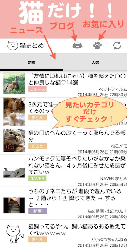 猫まとめ - 猫だらけのねこ情報まとめアプリ