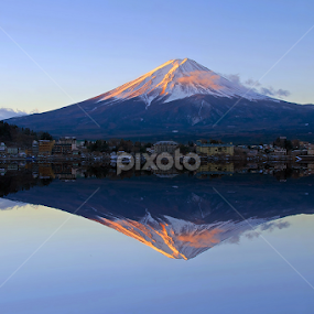 Mount Fuji at Dawn by Paul Atkinson - Landscapes Mountains & Hills