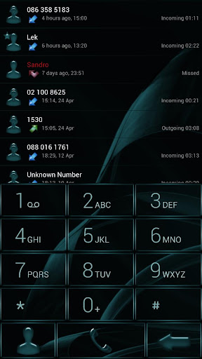 Dialer MetalGate Aqua theme