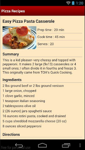 【免費模擬App】Pizza Recipes-APP點子