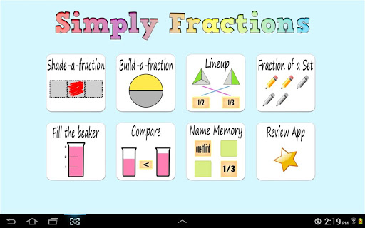 Simply Fractions math games