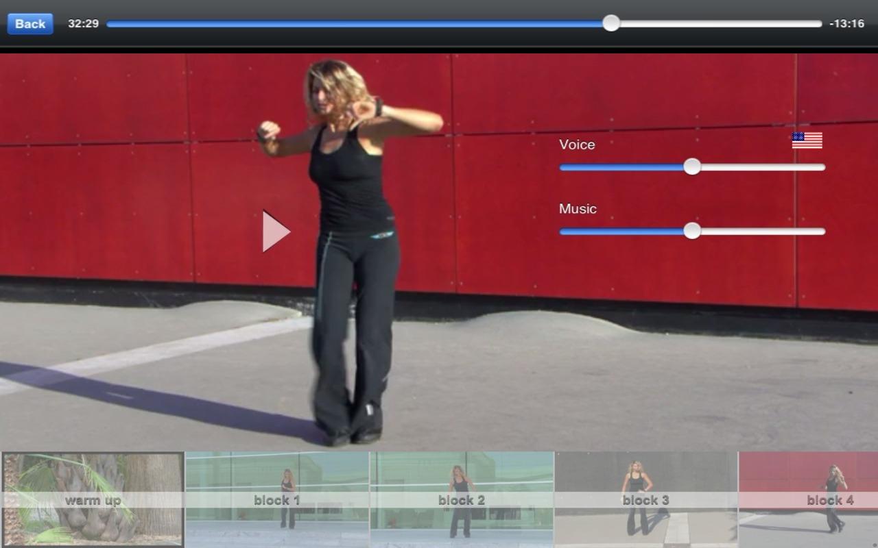 Android application Latino aerobics screenshort