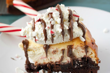 Easy Peppermint Brownie Bottom Cheesecake- Gluten Free