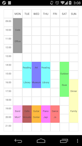 Simple TimeTable