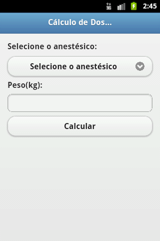 Cálculo de Dosagem Anestésica