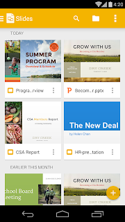 Google Presentations screenshot