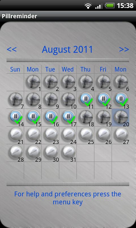 Android application Pillreminder screenshort