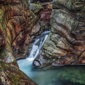 The Water Chute by Aaron Campbell - Landscapes Caves & Formations