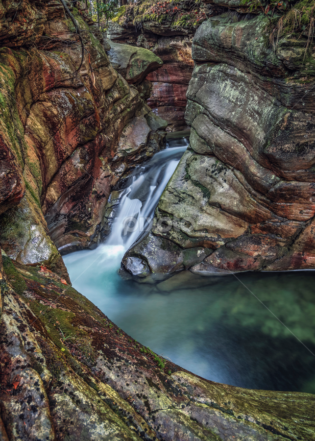 The Water Chute by Aaron Campbell - Landscapes Caves & Formations