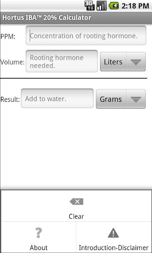 Hortus IBA TM 20 Calculator