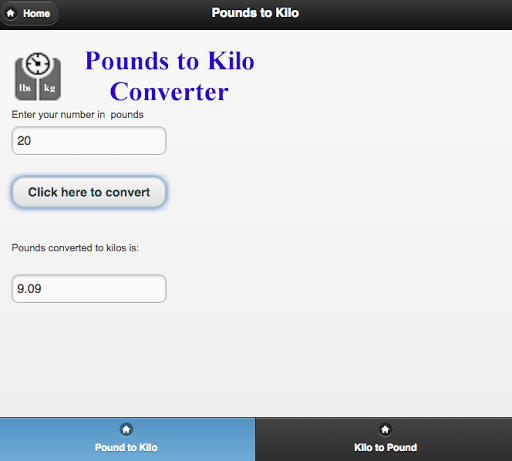 Pounds to Kilograms Converter