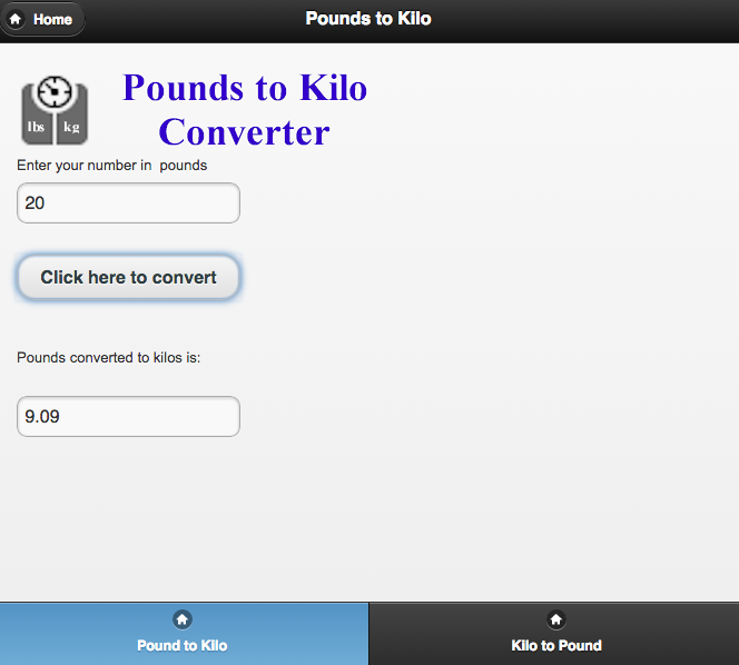 Kilos Pound Converter
