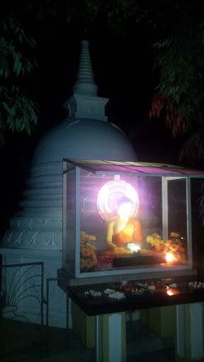 Stupa And Buddha Statue At Gnanawimala Temple