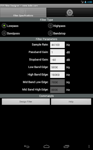 FIR Filter Designer