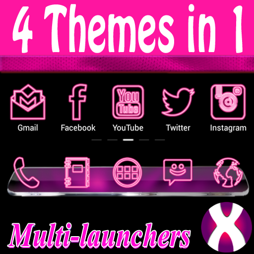 Pink Neon Complete 4 Themes LOGO-APP點子