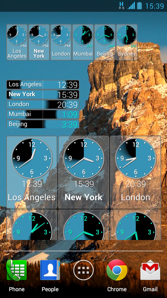 PolyClock™ World Clock Screen 2