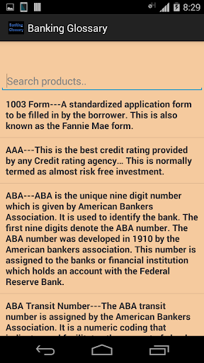 Banking Glossary