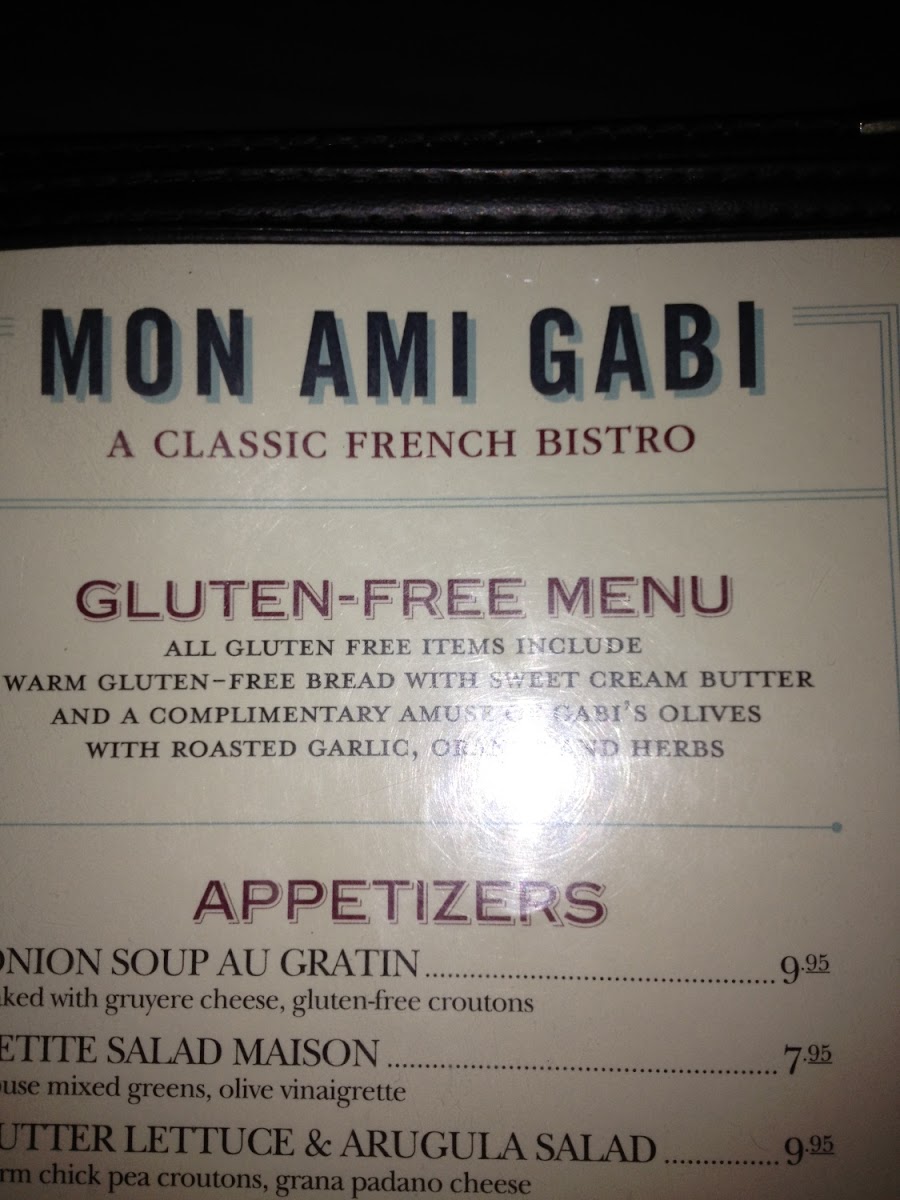 Gluten-Free at Mon Ami Gabi