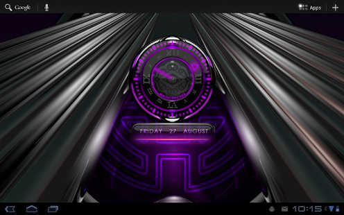 【免費生活App】clock widget purple glow-APP點子