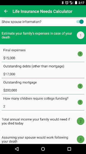 【免費財經App】Life Happens Needs Calculator-APP點子