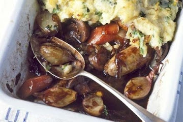 Sausage & spring mash pie