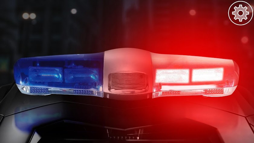 Police siren light &amp; sound Screen 2