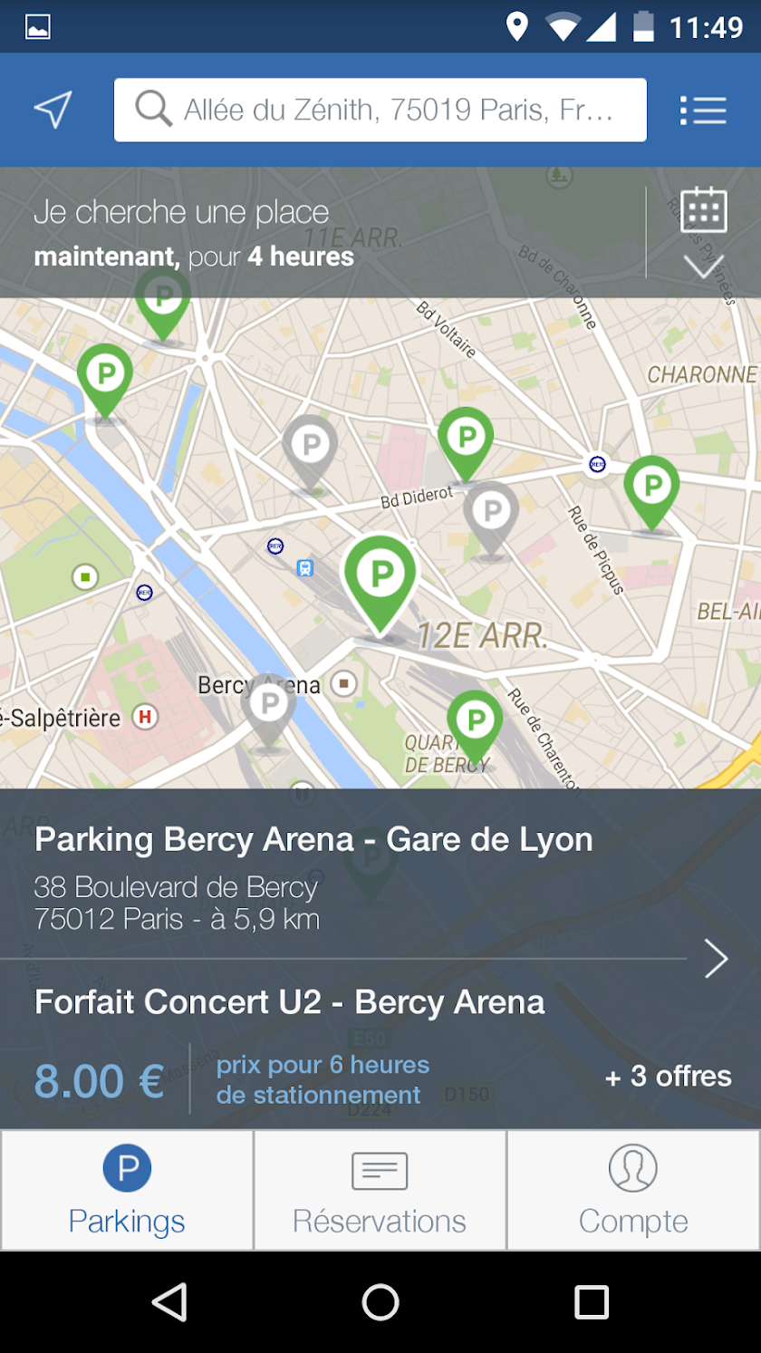 OnePark Screen 1