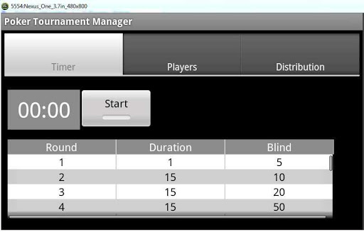 Droid Poker Tournament Manager