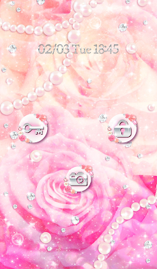 かわいいきせかえ壁紙 キラキラピンクのバラと蝶 Androidアプリ Applion