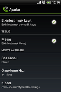 MP3 Kaydedici Çağrıları - screenshot thumbnail