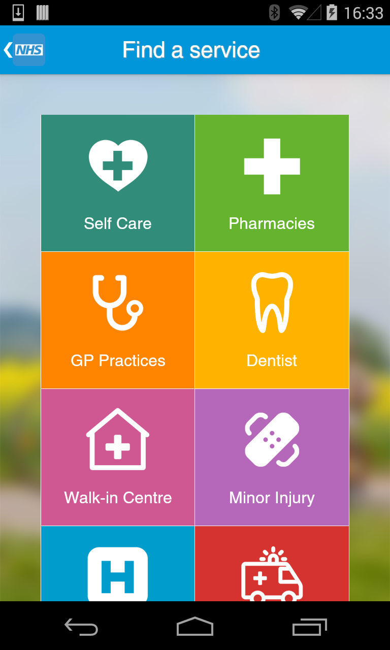 My Local NHS Screen 2