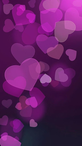 Purple Hearts Live Wallpaper