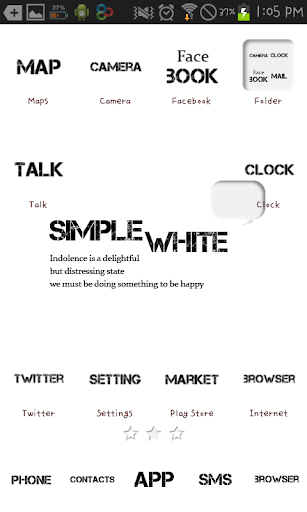 SIMPLE WHITE go launcher theme