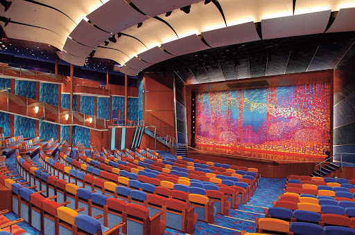 Watch an amazing production show at the Coral Theater aboard the Jewel of the Seas.