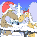 Christmas Caroling Horses logo