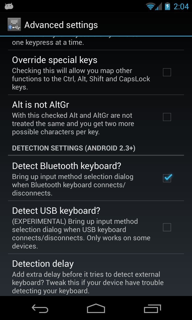 External Keyboard Helper Demo Screen 3