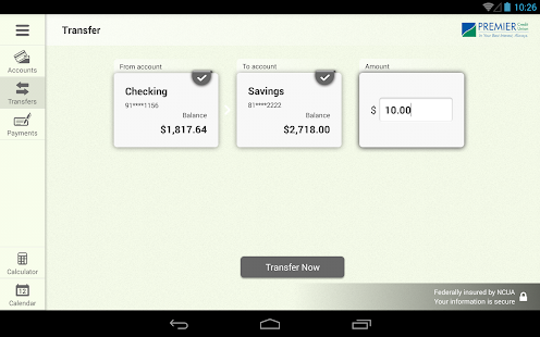 Premier Credit Union Tablet Screenshots 4