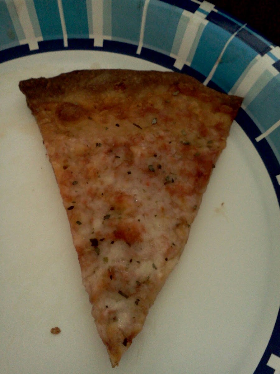 a slice from my personal size cheese pizza