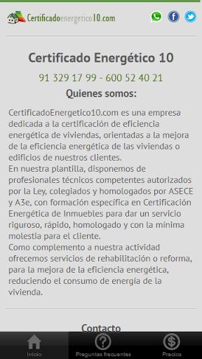 Certificado energético Madrid